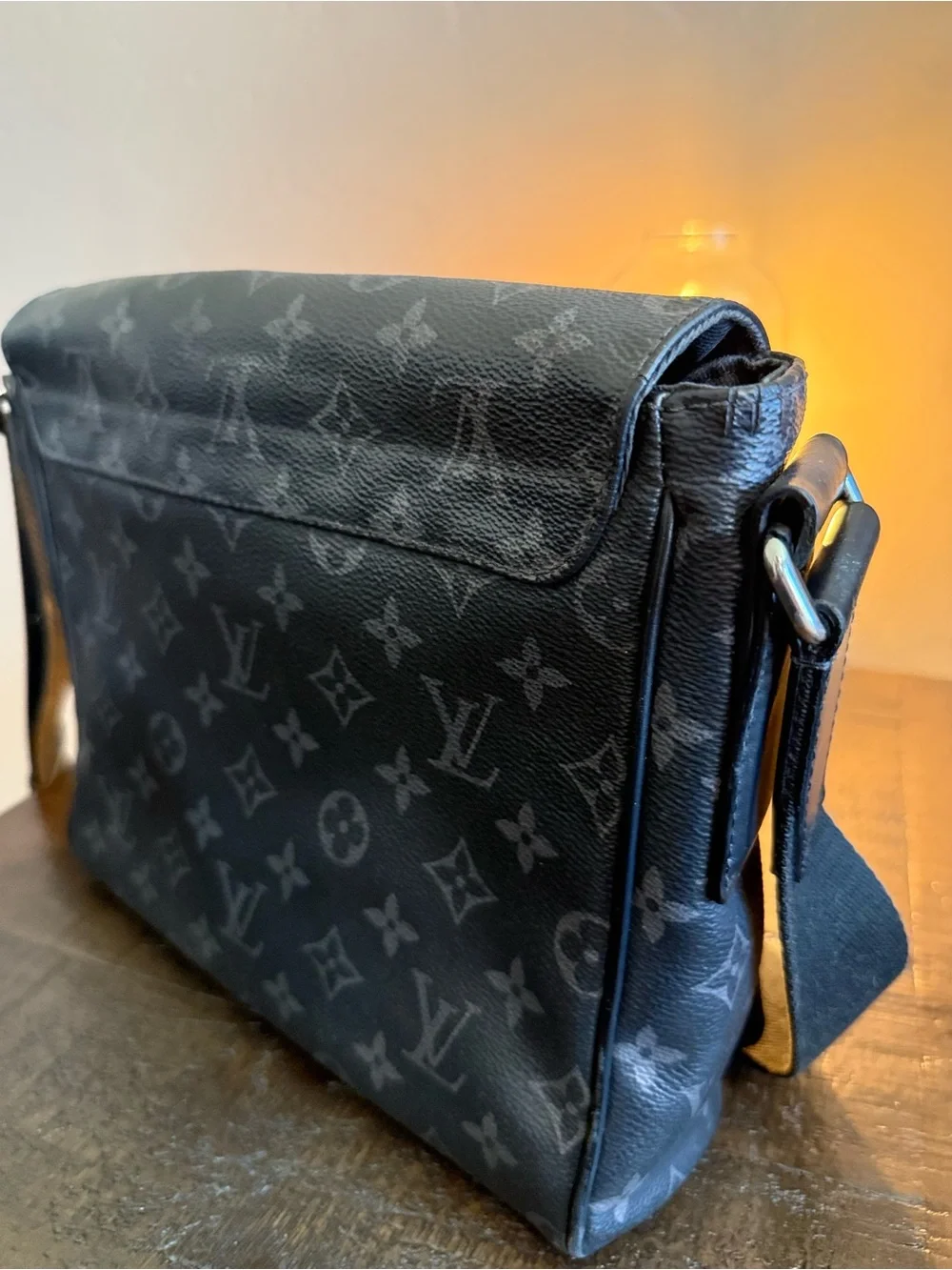 Louis Vuitton District PM Eclipse Monogram Messenger Crossbody Bag Black Grey LV